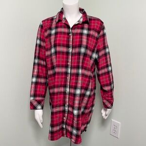 Victoria’s Secret Scarlet Red Plaid Cotton Nightshirt